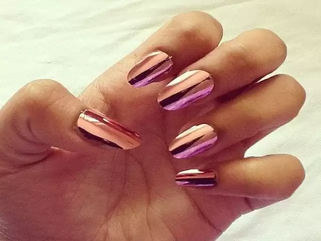 Purple shinny nails Purple shinny nails