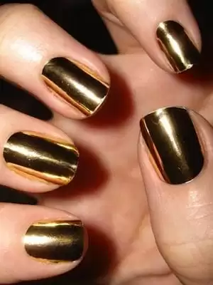 Shinny Gold Nails Shinny Gold Nails