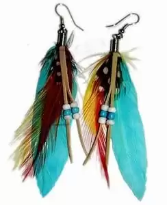 feather earring feather earring
