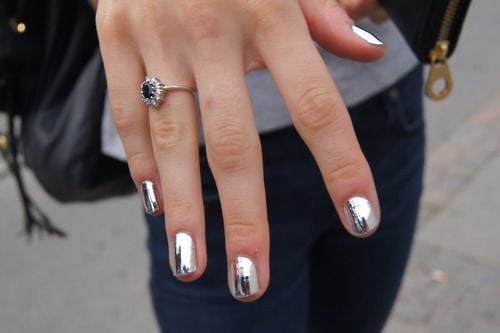 5. Silver Metallic Nail Designs for Long Nails - wide 7