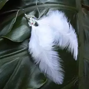 white Feather Earring white Feather Earring