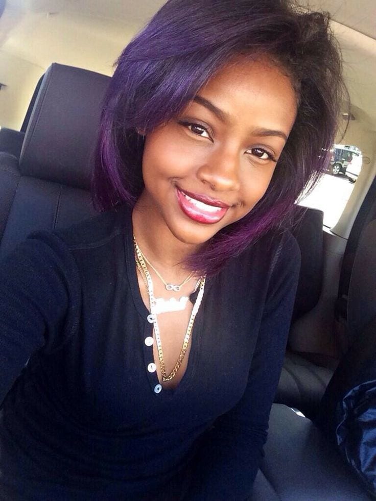 Top 13 Cute Purple Hairstyles for Black Girls this Season