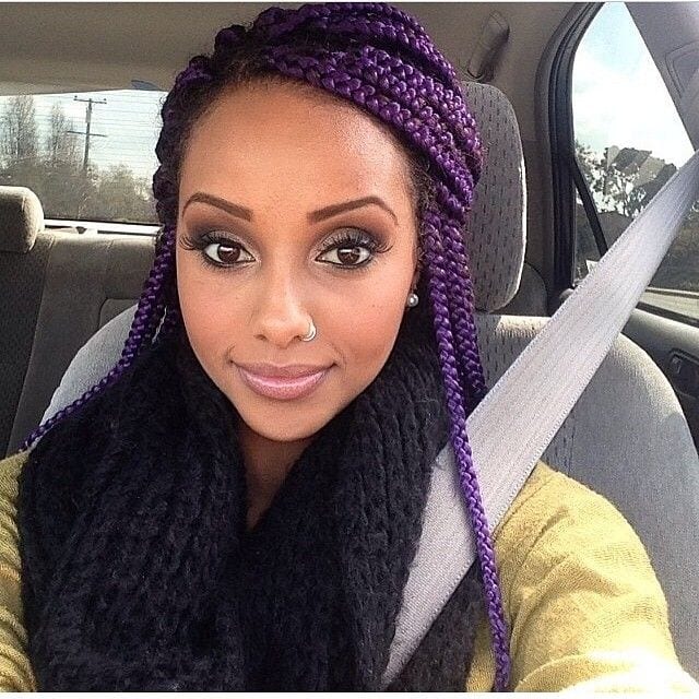 Top 13 Cute Purple Hairstyles For Black Girls This Season