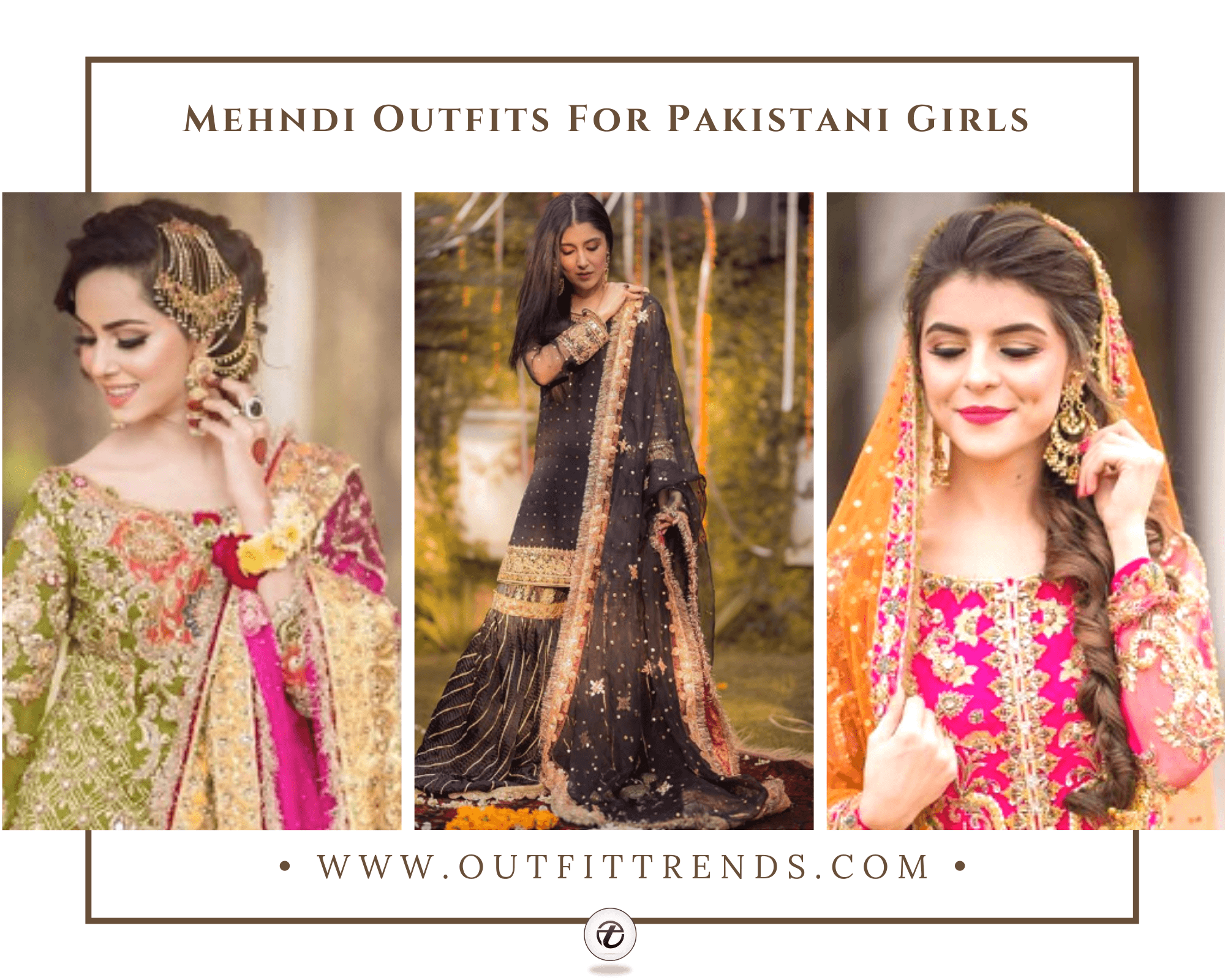 pakistani mehndi outfits