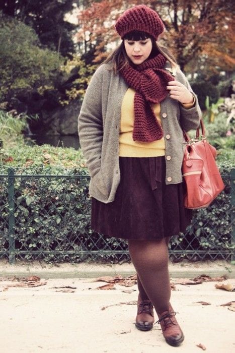 Burgundy plus size fashion