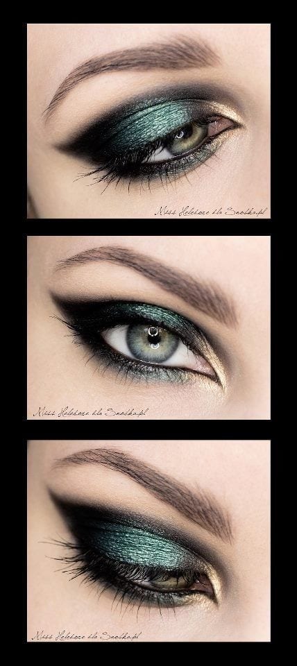 Top 10 Simple Smokey Eye Makeup Tutorials for Green Eyes#