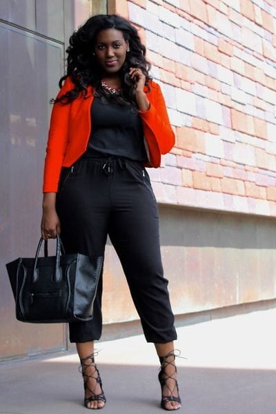 winter style black curvy women