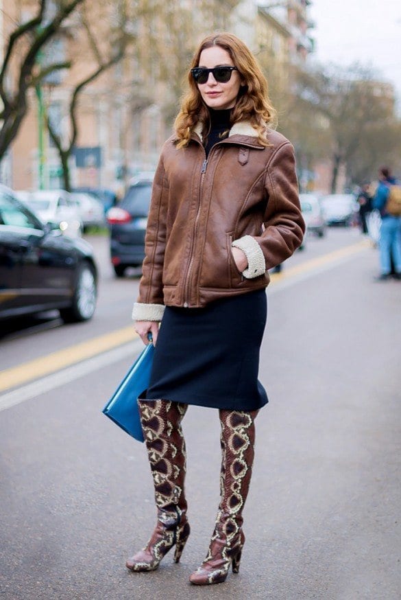22 Stylish Outfits to Wear with Long Boots This Season