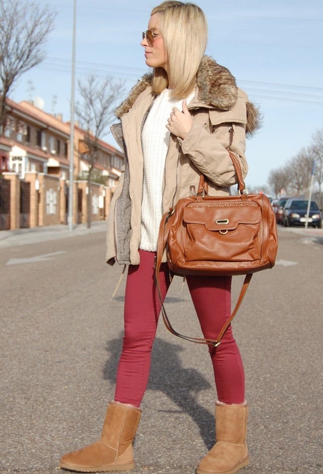 18 Cute Outfits to Wear with Uggs Boots This Winter
