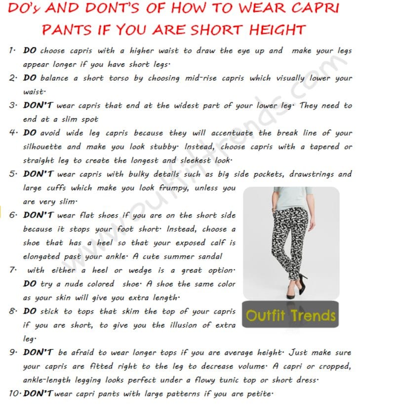 how to wear capri pants as short height girl (2)