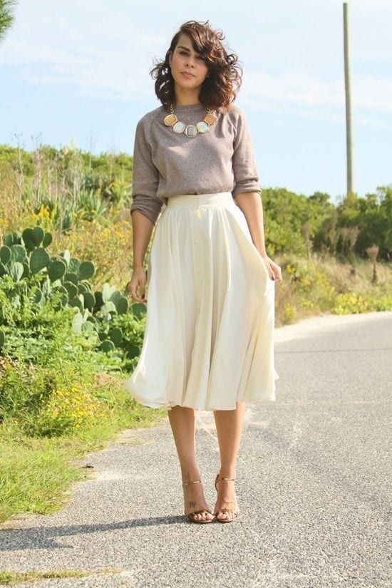 How To Wear With Midi Skirts ? 16 Outfit Ideas
