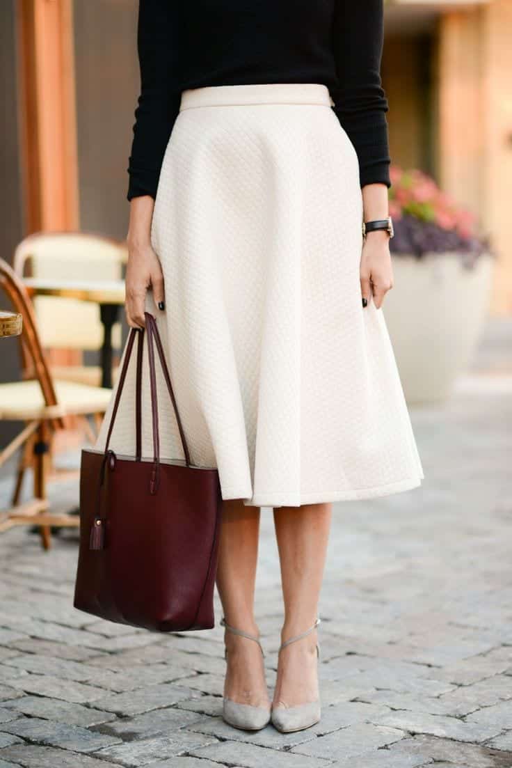Midi skirts outfits-16 cute Outfits To Wear With Midi Skirts