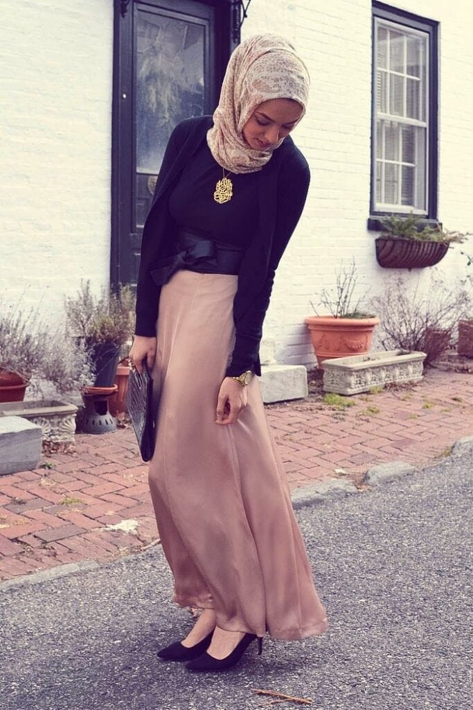 hijab with maxi dress and Skirt (6)