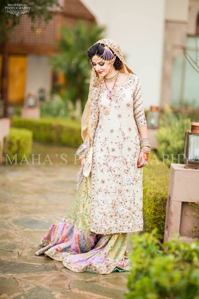 nikah dresses for girls Pakistani/white colour engagement dresses/ wedding  dress ideas in white 