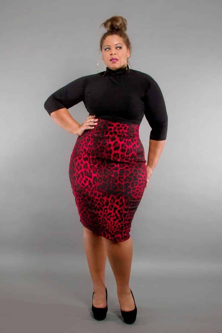 20 Stunning Skirt Outfits Combinations for Plus Size Ladies