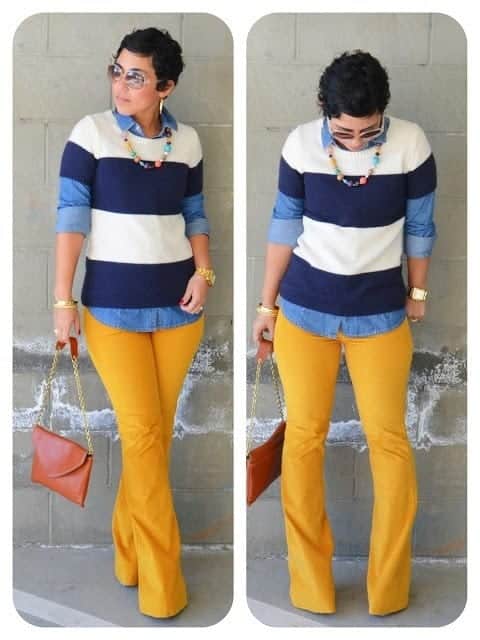 What Color Pants Go With Mustard Yellow Shirt - Yellow Shirt Combination Pant