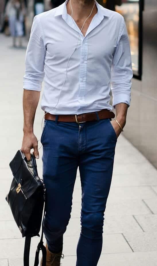 Men's White Shirt Outfits-30 Combinations with White Shirts