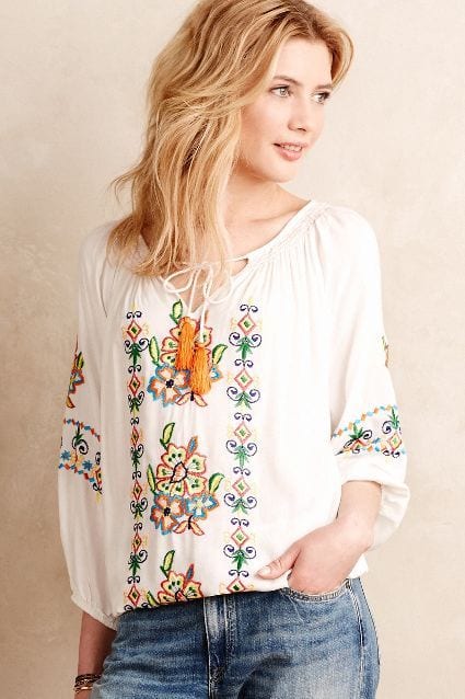 Peasant Blouse Outfits -12 Cute Ways to Wear Peasant Tops