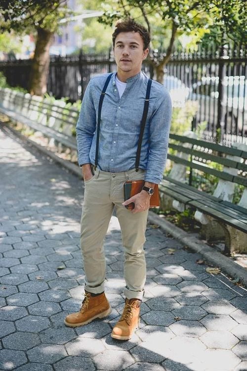 mens outfits with suspenders