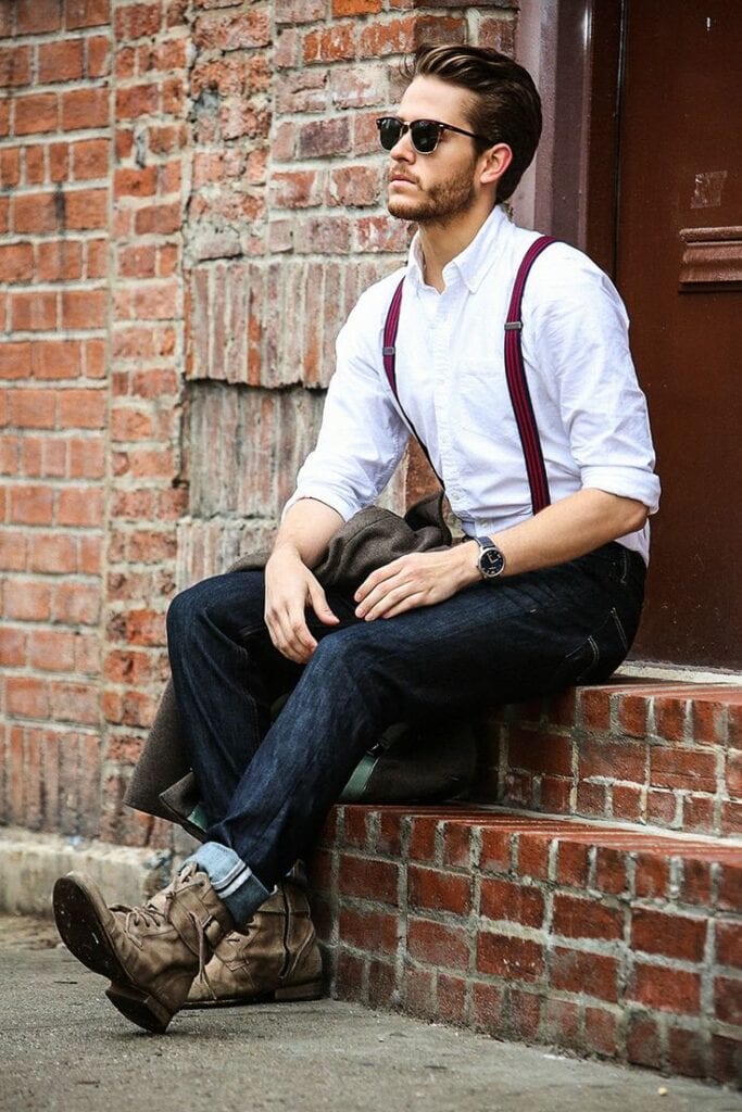 How to Wear Braces? 20 Best Men Outfits Ideas With Suspenders