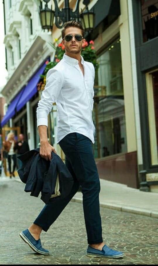 Men White Shirt Outfits-15 Ways to Wear White Button Down Shirts