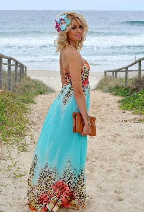 maxi dresses for beach wedding guest