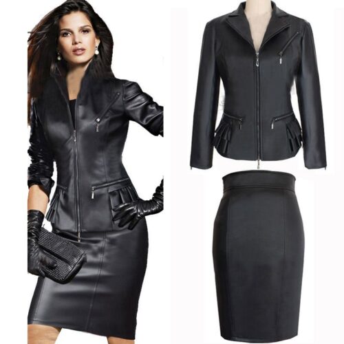 fashion-women-leather-women-clothing-skirt-suit-winter-ladies-top-skirt-set-black-plus-size-women