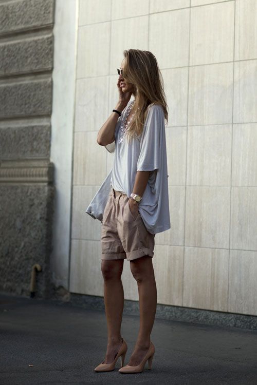 Cute Bermuda Shorts Outfits For Girls 1