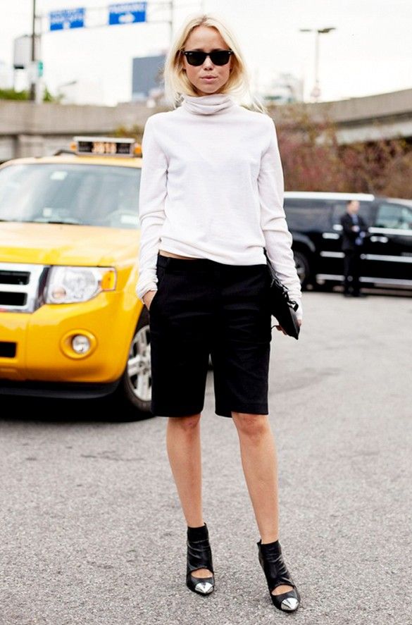 Cute Bermuda Shorts Outfits For Girls 8