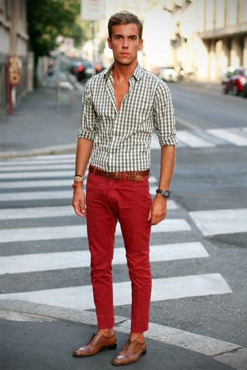 Male Check Shirt Style 6