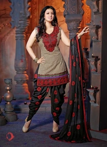 Patiala Shalwar Kameez With Dhoti Salwar - 001 -She-styles