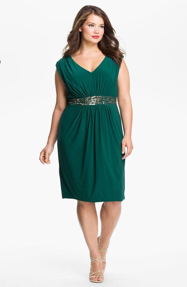 green-plus-size-bridesmaid-dress