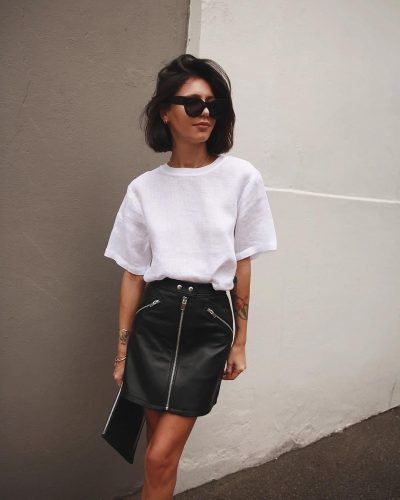 Leather Skirt Outfit Ideas - 30 Ways to Wear Leather Skirts