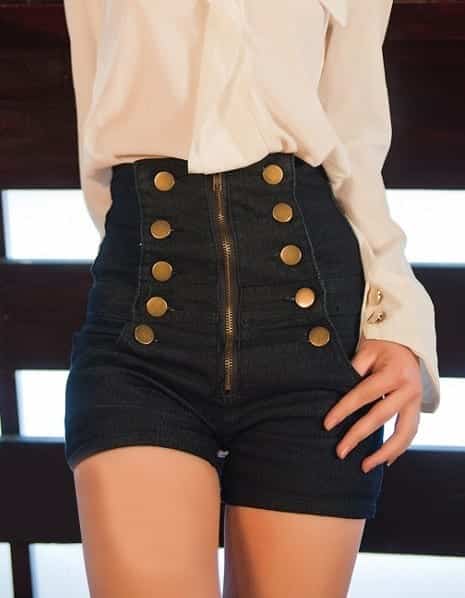 #High Waisted Shorts Outfits- How To Wear High Waisted Shorts
