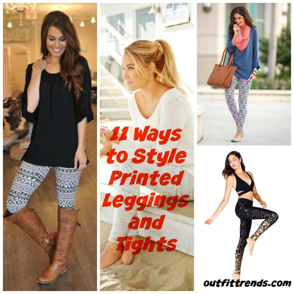 Outfits With Printed Tights-Ideas How To Wear Printed Leggings