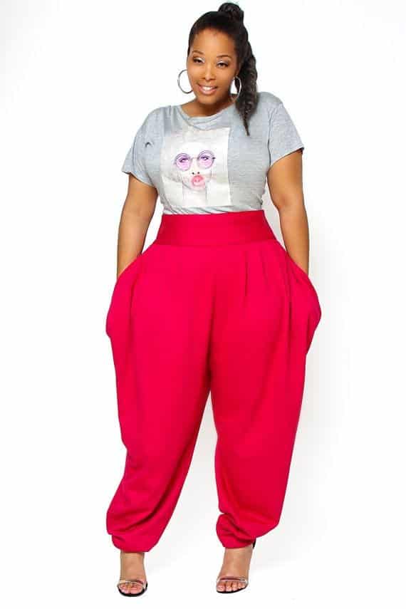 pink outfits for plus size girls (4)