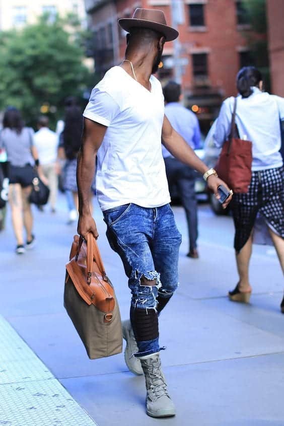 18 Cool Ripped Jeans Outfits for Men
