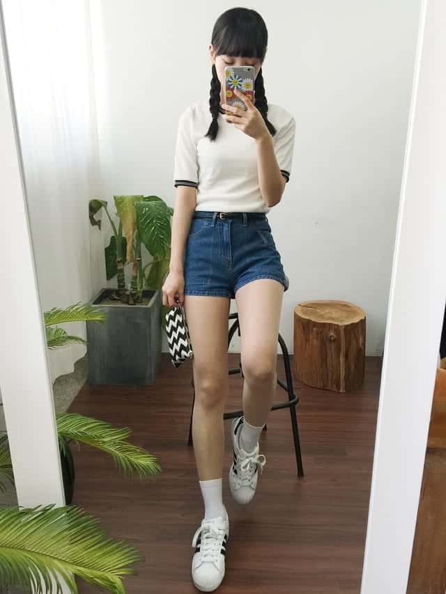 cute outfits with sport shorts