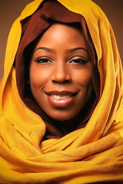 hijab african dark beauty skin complexion muslim colour head styles east wraps middle islam turban american africa hijabs tone yellow