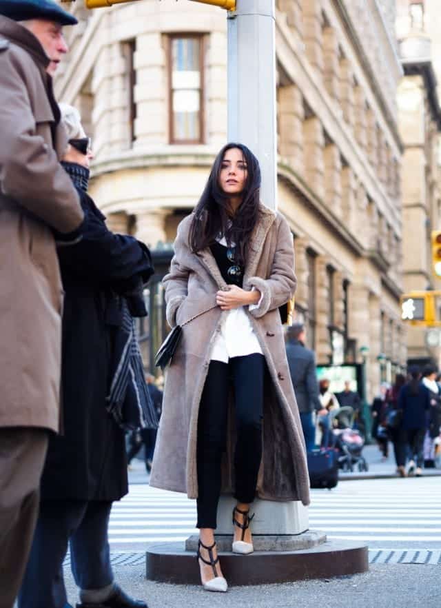 Outfits with Shearling Coats