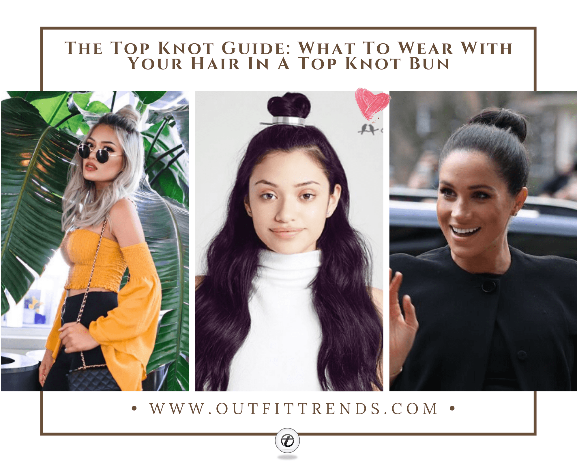 24 Cute Outfits with Top Bun Hairstyle to Compliment Style