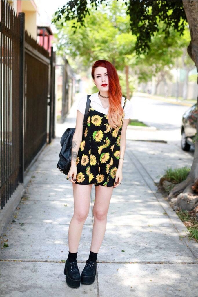 4.-retro-floral-dress-with-grunge-shoes