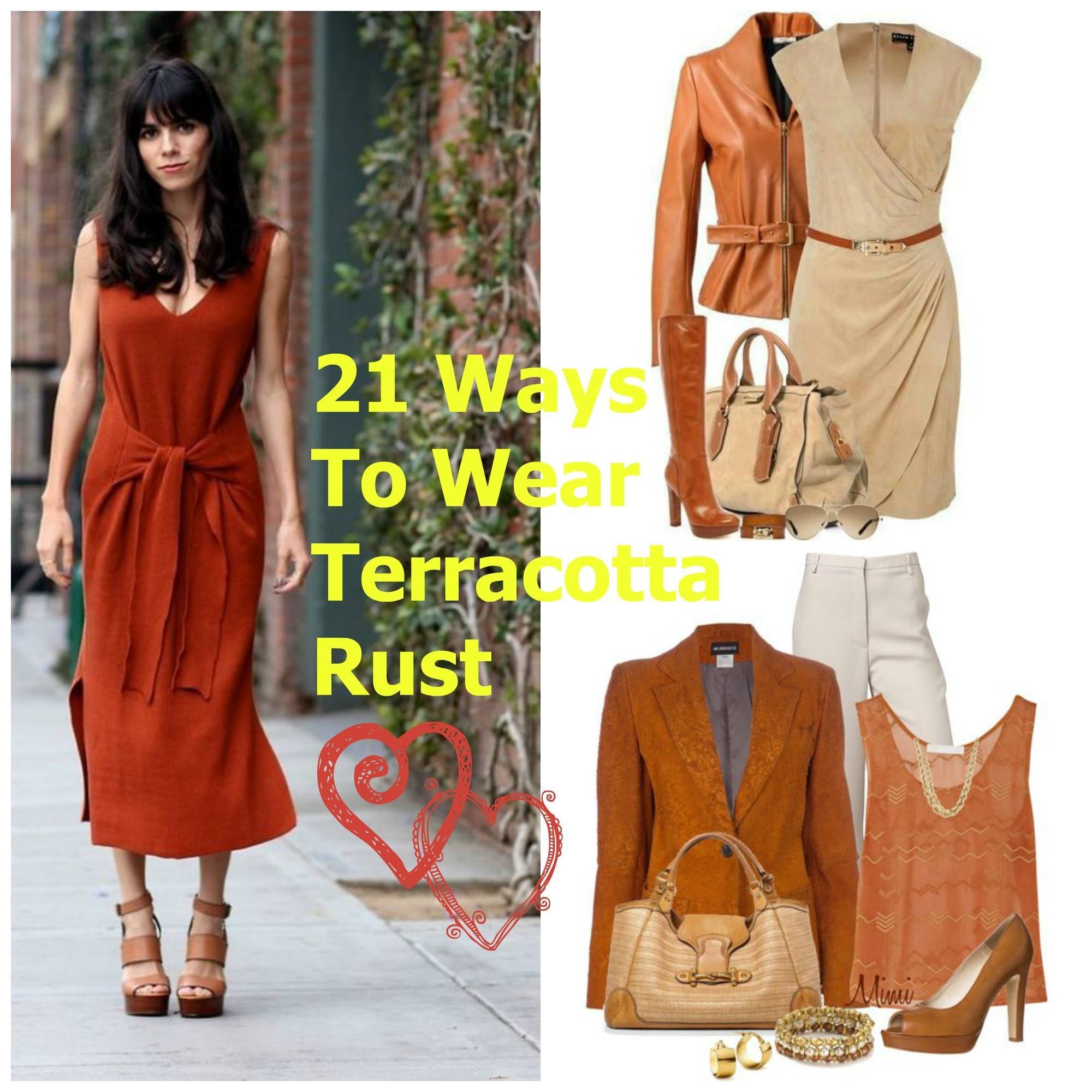 Terracotta Rust Outfits-21 Ways To Wear Terracotta Rust