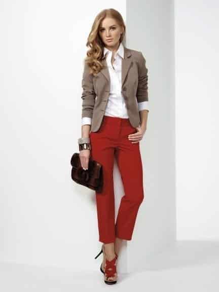 Outfits To Wear With Red Pants-20 Tips How To Wear Red Pants