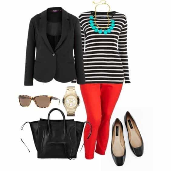 Stylish Outfits With Red Pants (9)