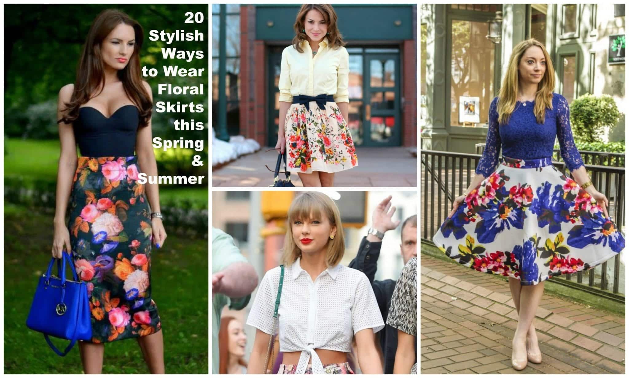 20 Ideas How to Style Floral Skirts This Spring/Summer