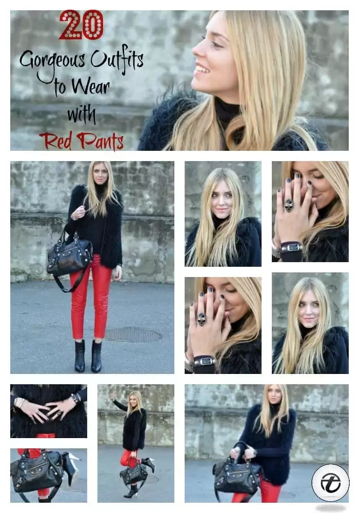 how to wear red pants for girls