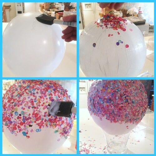 A Bowl Out of Balloon and Confetti