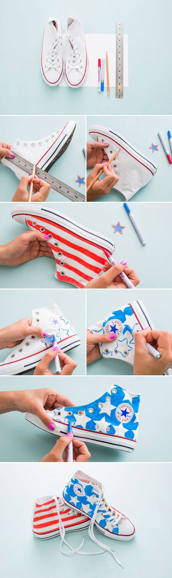 15 Easy DIY Sneakers Makeover for Teen Girls with Tutorials