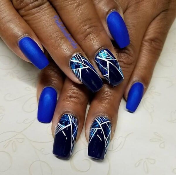 60 cool abstract nail art ideas to try this year blue nail polish designs